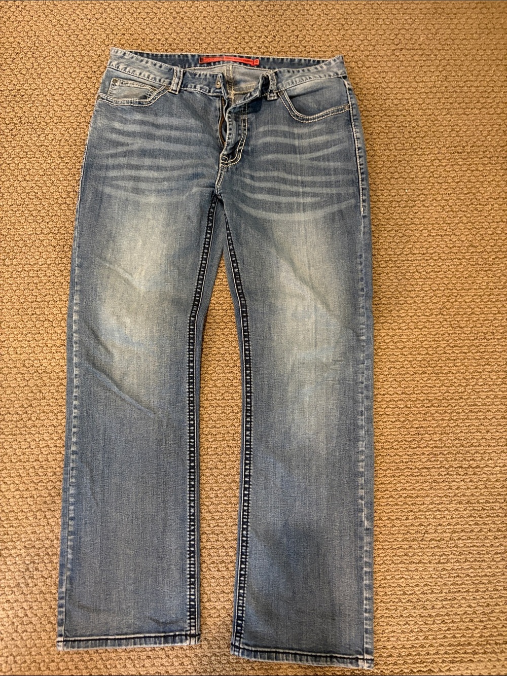 Men's Rock&Roll Blue Washed Jeans - Classic boot cut Fit